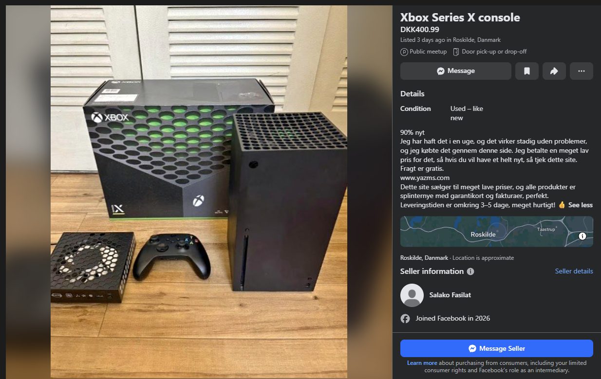 Fake shop yazms.com