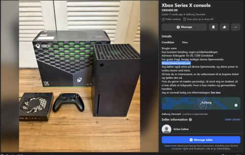 Fake marketplace items redirecting you to a website
